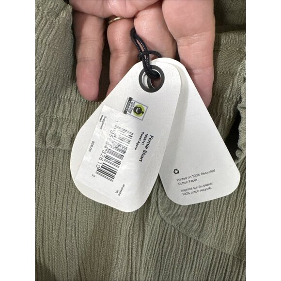 Prana Women's XL Fernie Short Sweet Agave Green Crinkle Gauze NWT Swim Cover - Picture 6 of 12